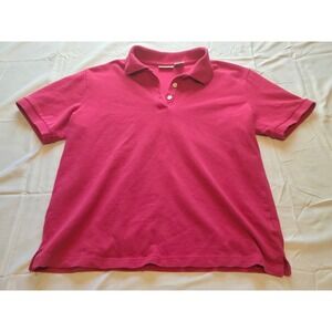 White Stag‎ Ladies Polo Shirt Medium Magenta Fire Cotton Casual Short Sleeve